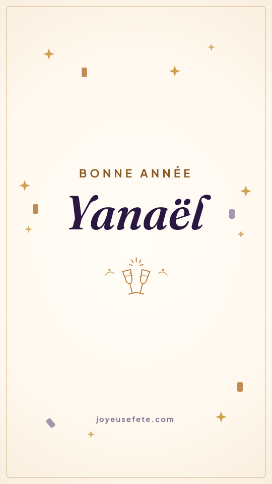 Image « Bonne année Yanaël » au format story