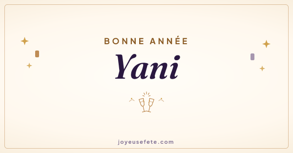Image « Bonne année Yani » au format large