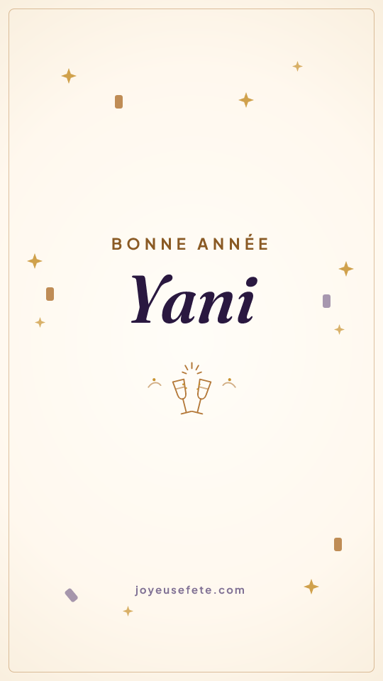 Image « Bonne année Yani » au format story
