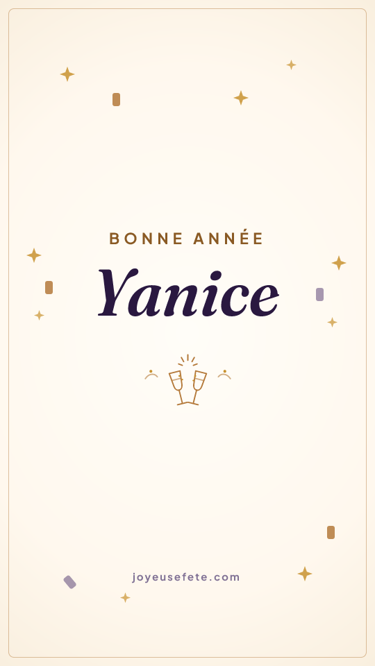 Image « Bonne année Yanice » au format story