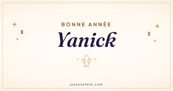 Image « Bonne année Yanick » au format large