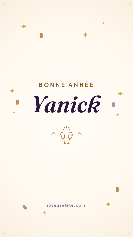 Image « Bonne année Yanick » au format story