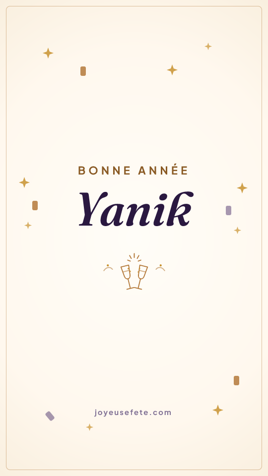 Image « Bonne année Yanik » au format story