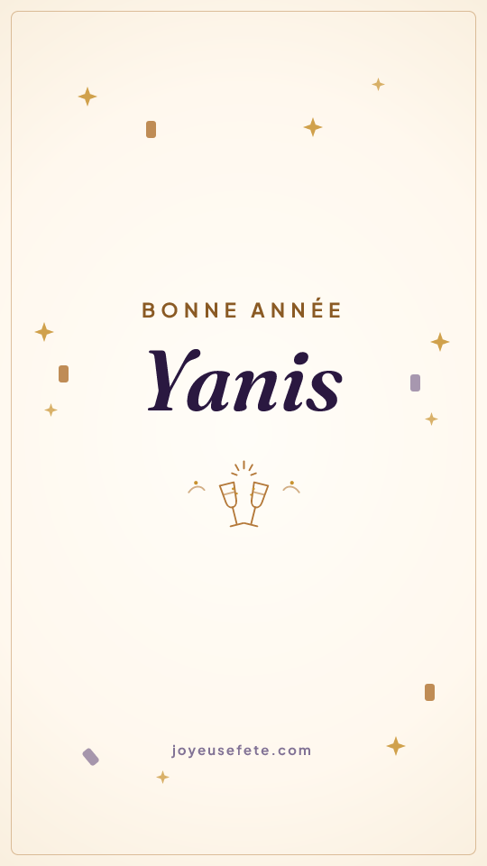 Image « Bonne année Yanis » au format story