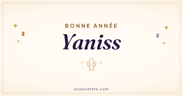 Image « Bonne année Yaniss » au format large