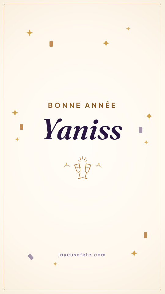 Image « Bonne année Yaniss » au format story