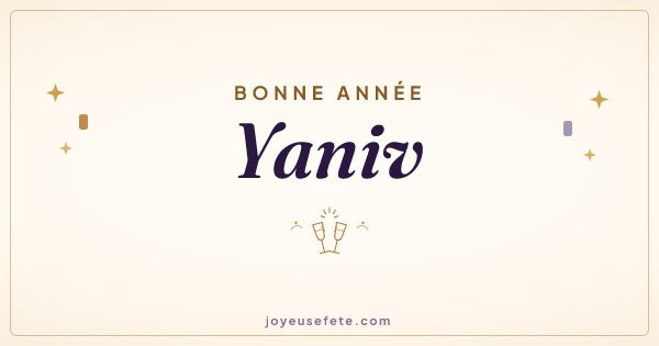 Image « Bonne année Yaniv » au format large