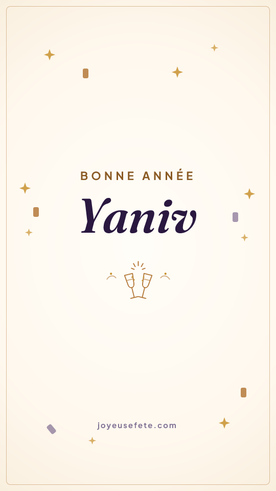 Image « Bonne année Yaniv » au format story