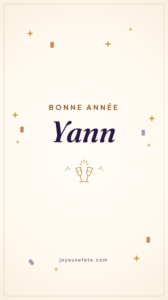 Image « Bonne année Yann » au format story