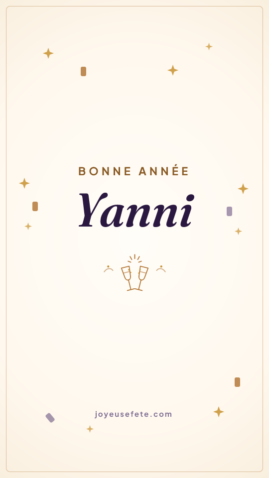 Image « Bonne année Yanni » au format story
