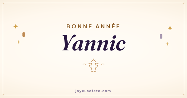 Image « Bonne année Yannic » au format large