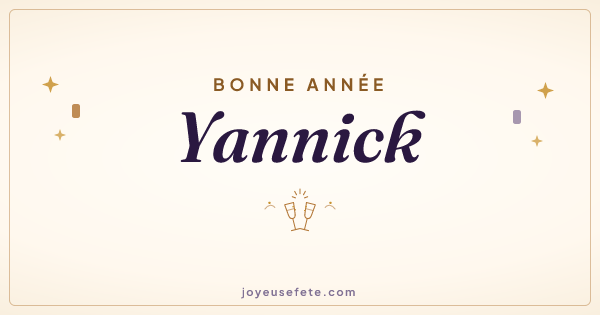 Image « Bonne année Yannick » au format large