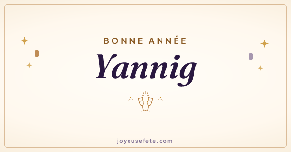 Image « Bonne année Yannig » au format large