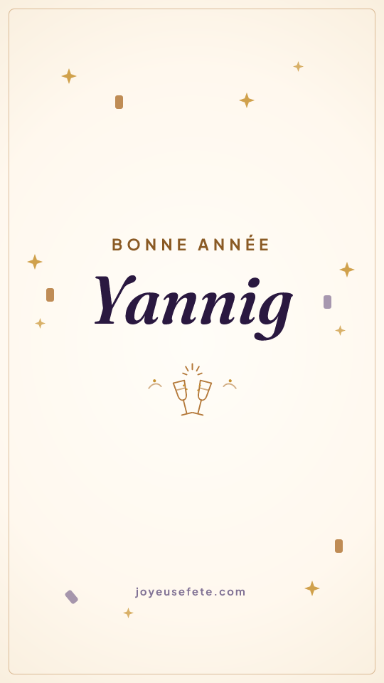 Image « Bonne année Yannig » au format story