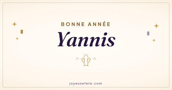 Image « Bonne année Yannis » au format large