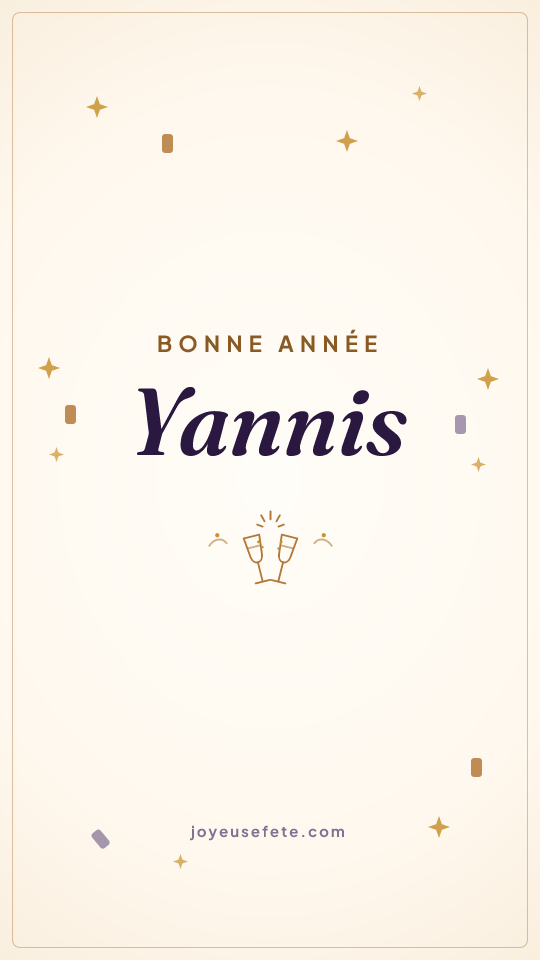Image « Bonne année Yannis » au format story