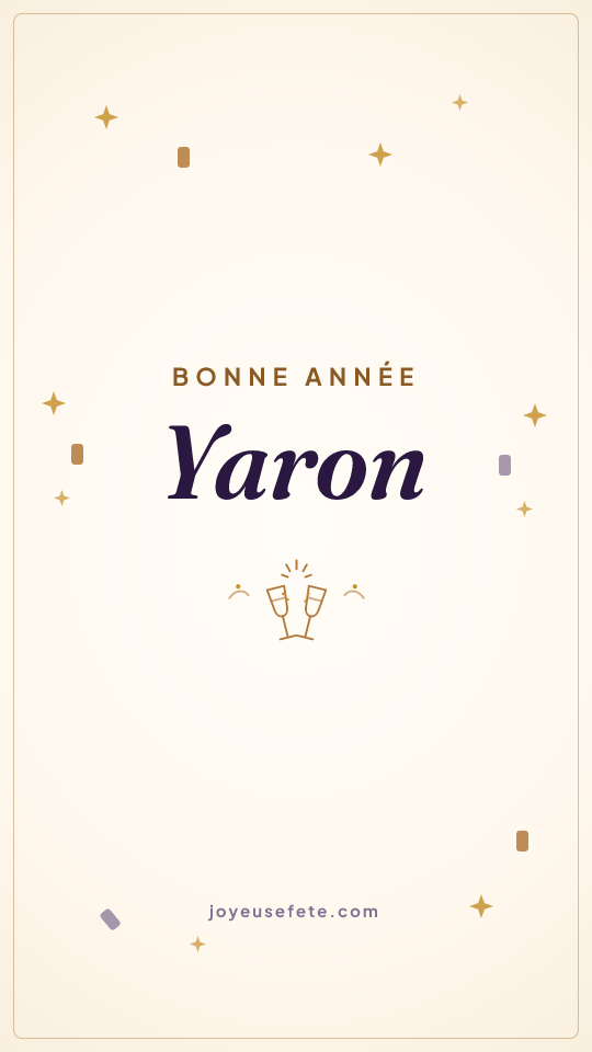 Image « Bonne année Yaron » au format story
