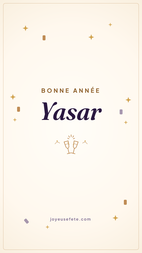 Image « Bonne année Yasar » au format story
