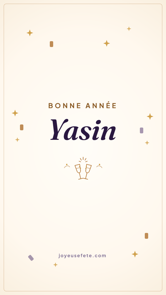 Image « Bonne année Yasin » au format story