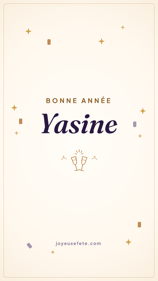 Image « Bonne année Yasine » au format story