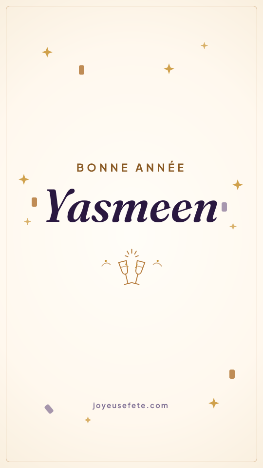 Image « Bonne année Yasmeen » au format story