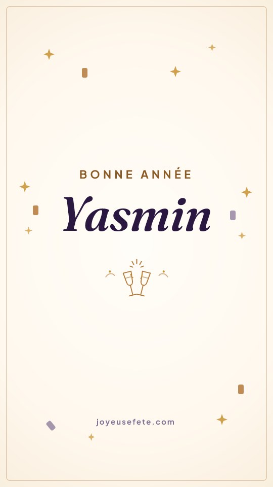 Image « Bonne année Yasmin » au format story