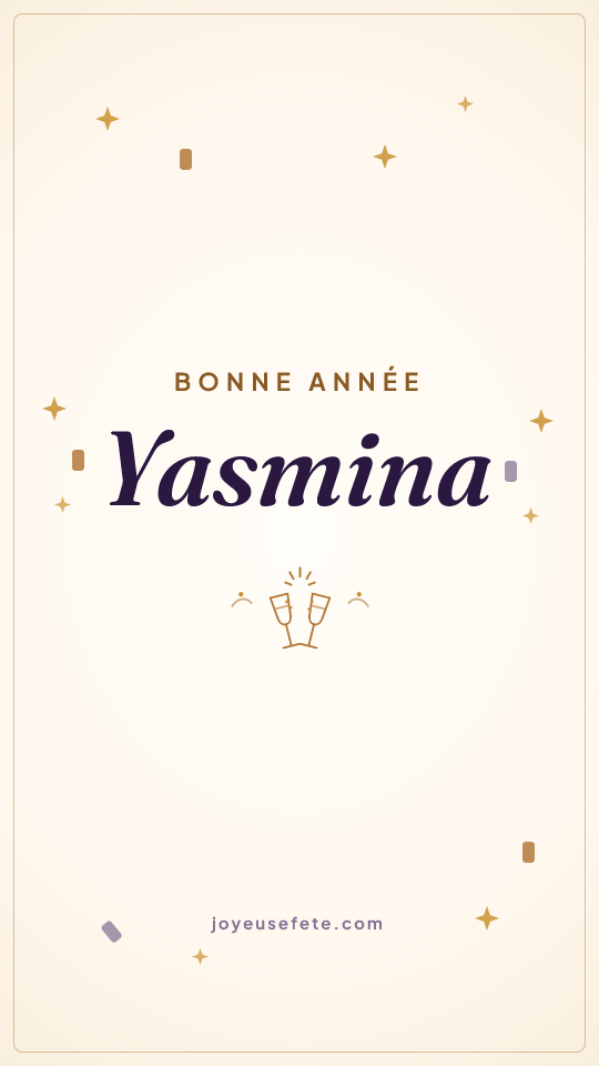 Image « Bonne année Yasmina » au format story