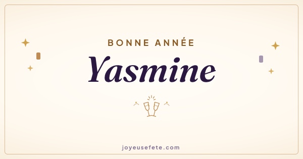 Image « Bonne année Yasmine » au format large