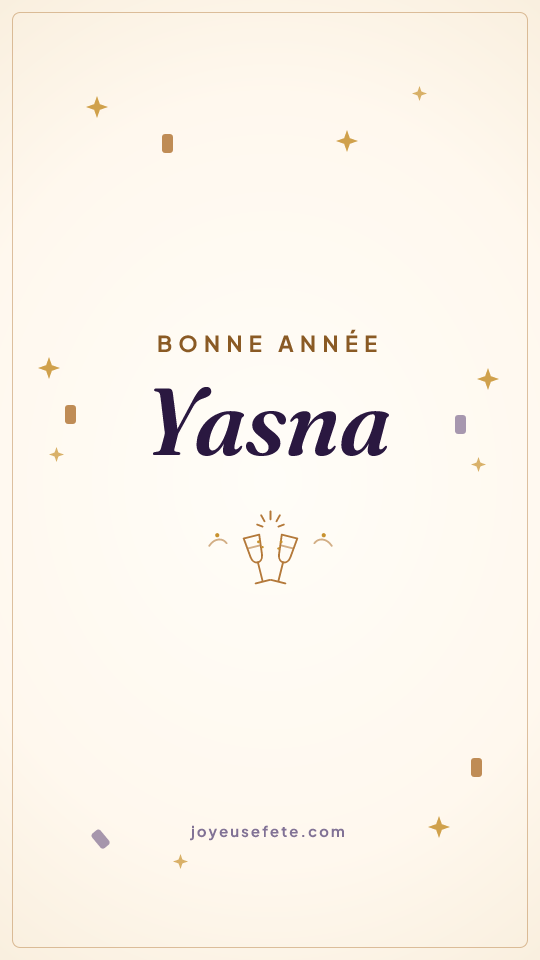 Image « Bonne année Yasna » au format story