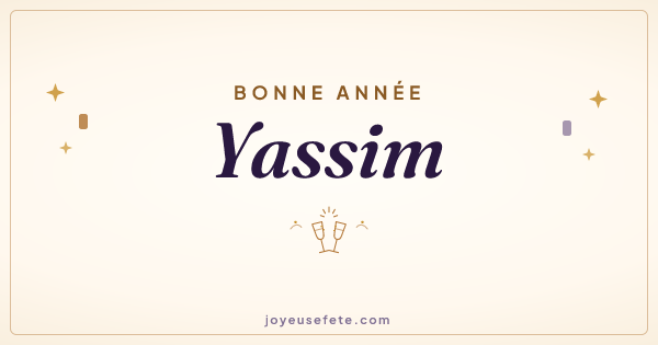 Image « Bonne année Yassim » au format large