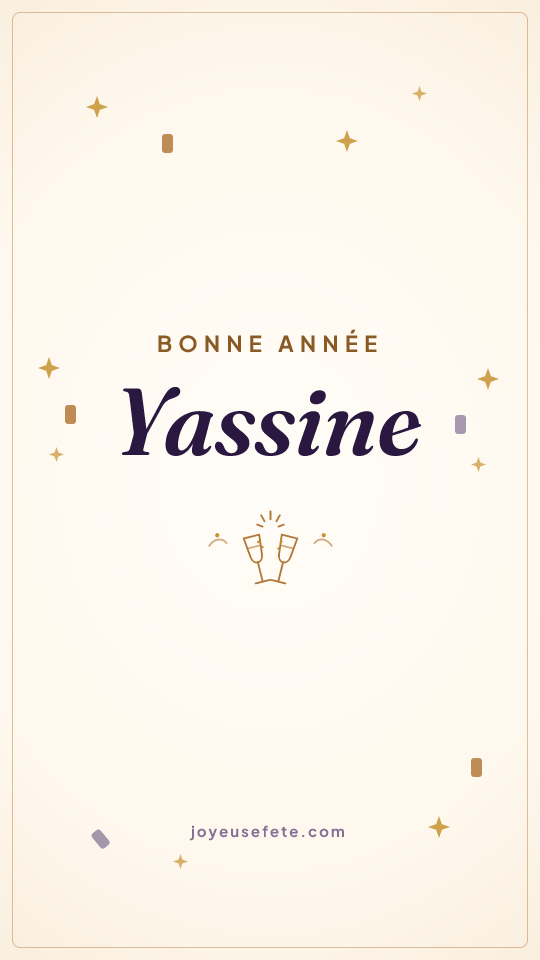 Image « Bonne année Yassine » au format story