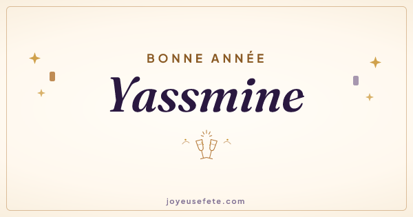 Image « Bonne année Yassmine » au format large