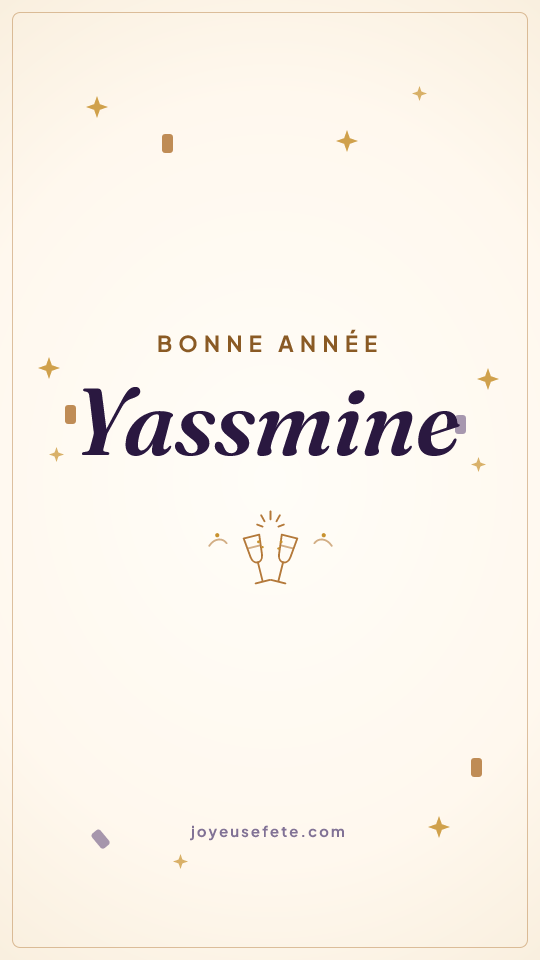 Image « Bonne année Yassmine » au format story