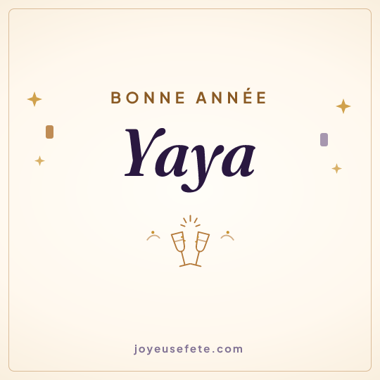 Image carrée « Bonne année Yaya » pour WhatsApp