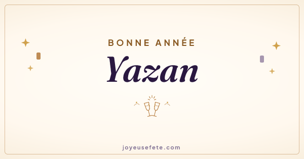 Image « Bonne année Yazan » au format large