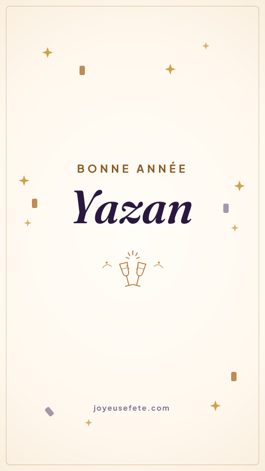 Image « Bonne année Yazan » au format story