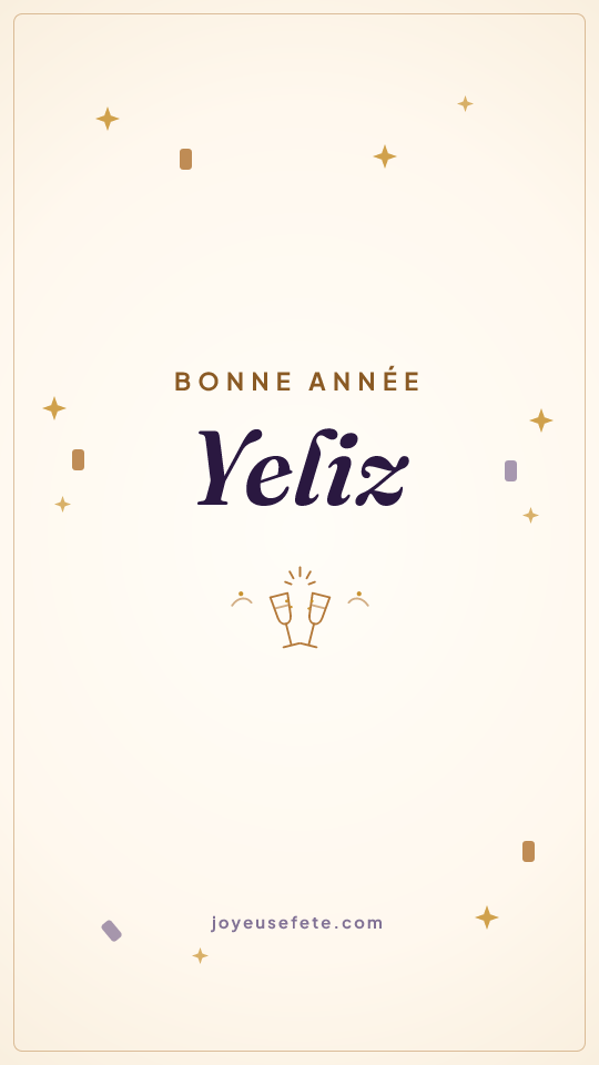 Image « Bonne année Yeliz » au format story