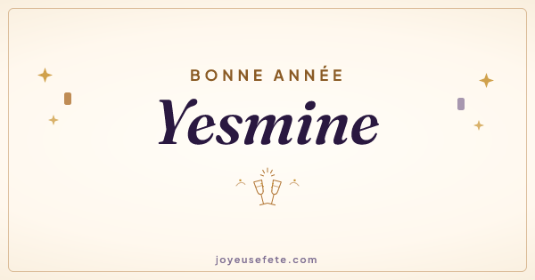 Image « Bonne année Yesmine » au format large