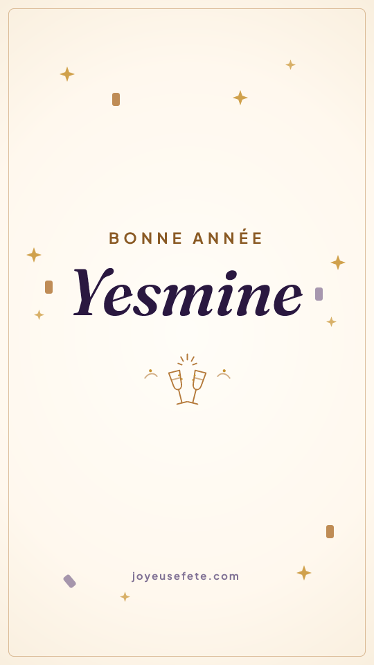 Image « Bonne année Yesmine » au format story