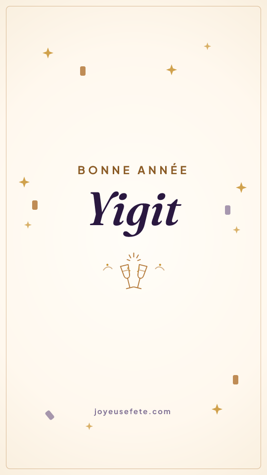 Image « Bonne année Yigit » au format story