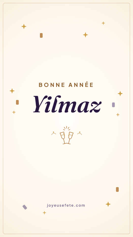 Image « Bonne année Yilmaz » au format story