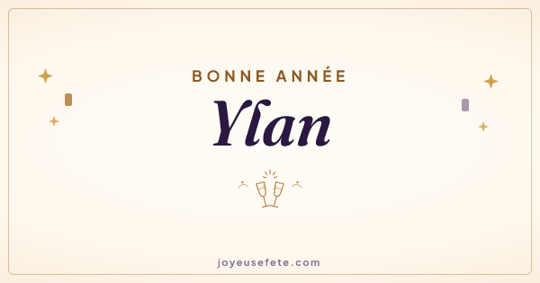 Image « Bonne année Ylan » au format large