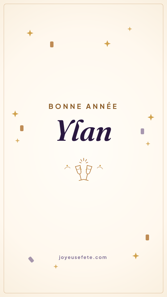 Image « Bonne année Ylan » au format story