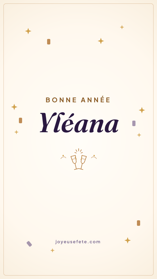 Image « Bonne année Yléana » au format story