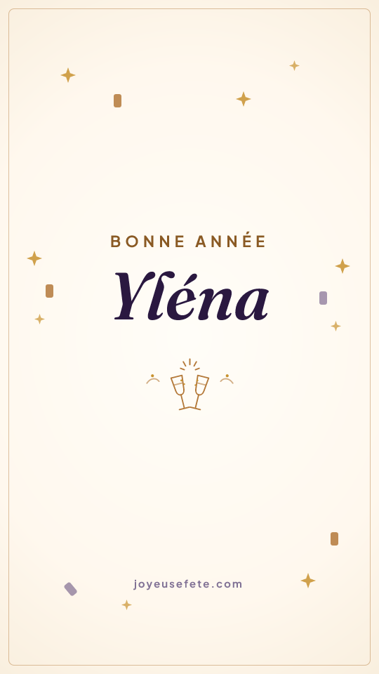 Image « Bonne année Yléna » au format story