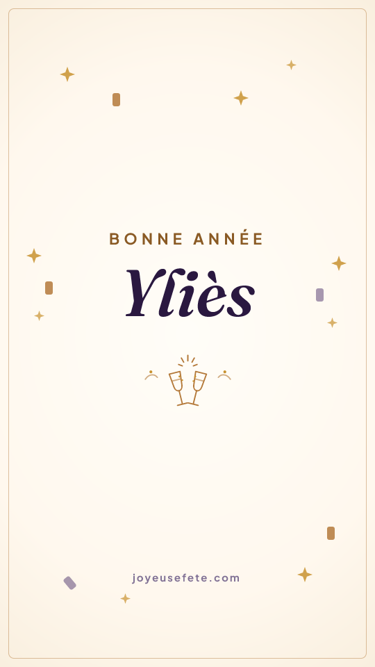 Image « Bonne année Yliès » au format story