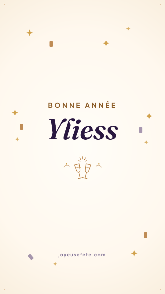 Image « Bonne année Yliess » au format story