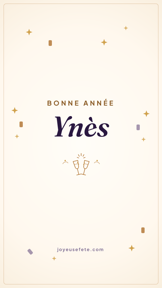 Image « Bonne année Ynès » au format story