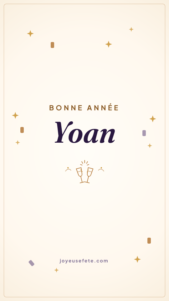 Image « Bonne année Yoan » au format story