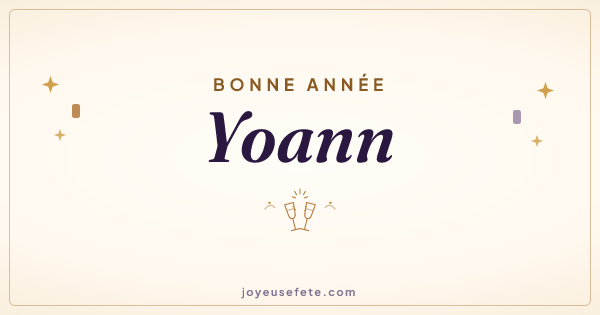 Image « Bonne année Yoann » au format large